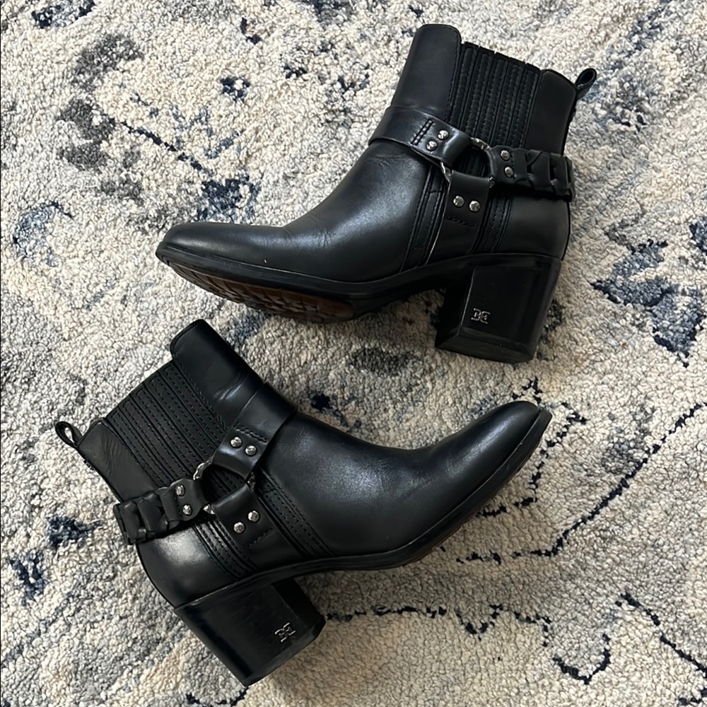 Black Sam Edelman Moto Booties